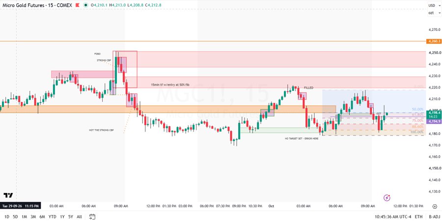 Terry's Micro Gold Futures chart